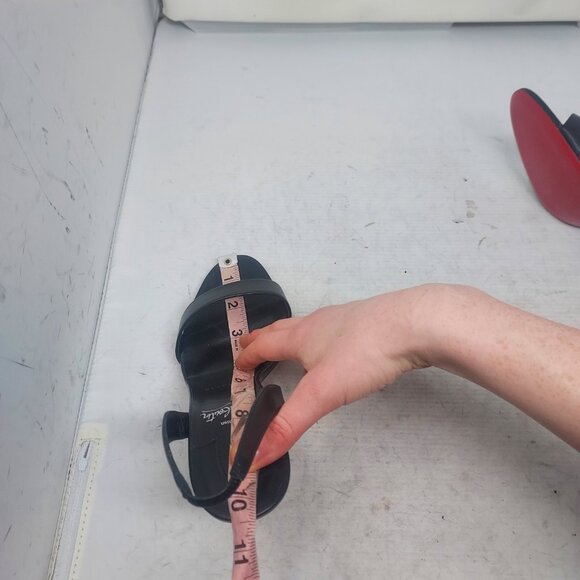 Christian Louboutin O Marylin Leather Black Strappy Heel Sandal - Picture 6 of 12